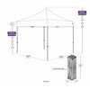 Impact Canopy DS Kit 10 FT x 10 FT  Steel Canopy, 500D Top White, and Roller Bag 283140001